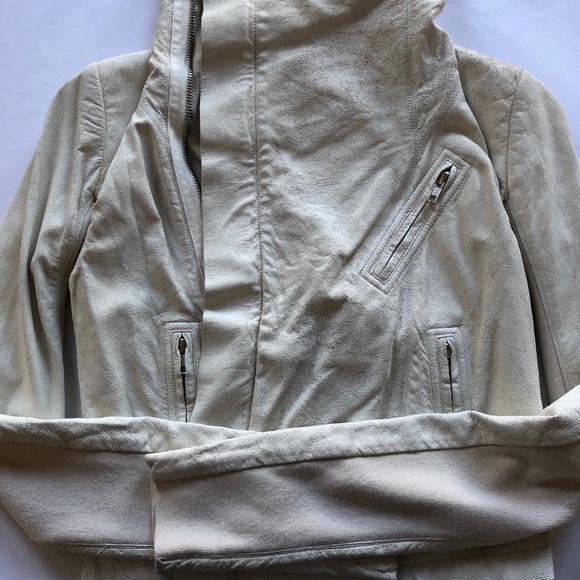 Rick Owens White Blister Leather Biker Jacket NWOT - Picture 8 of 8